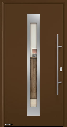Входная дверь Hormann (Германия) Thermo65, Мотив 750F, цвет коричневый 